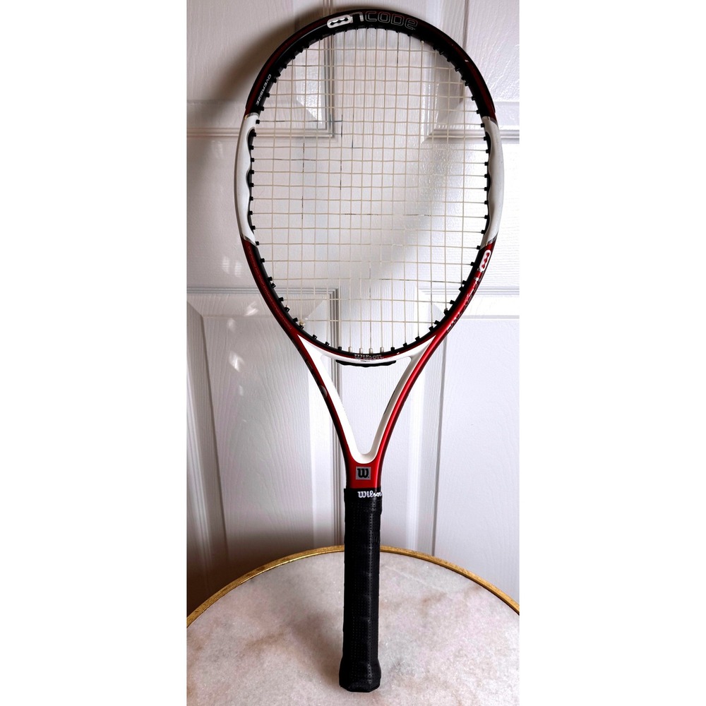 Wilson nCode nFury Two Tennis Racquet Red White Oversize 4 1/4 Grip